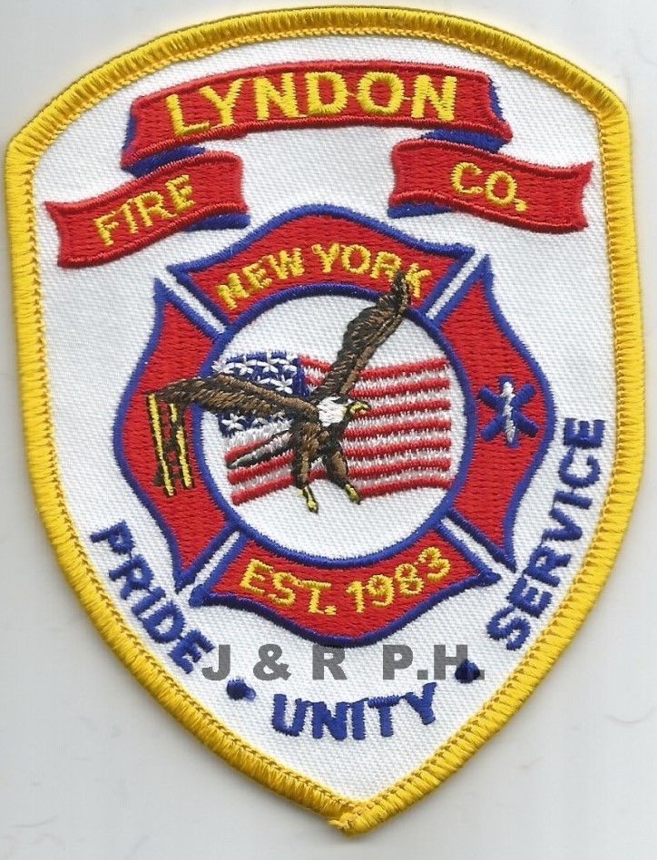 Lyndon  Fire Company - 1983, New York  (3" x 4" size)  fire patch