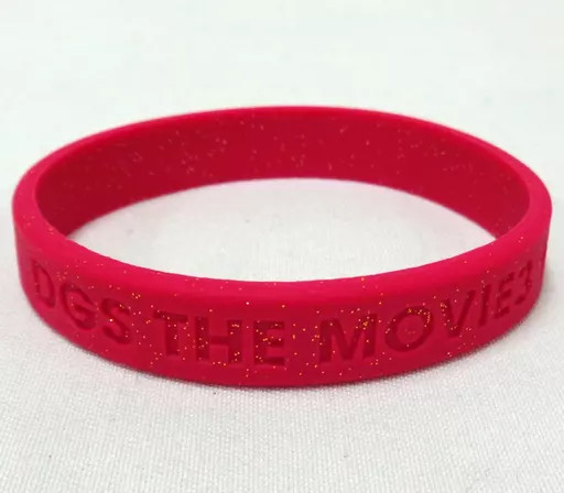 Dear Girl Stories THE MOVIE3 Katsuo Red Glitter Rubber Wristband 2.4in Used