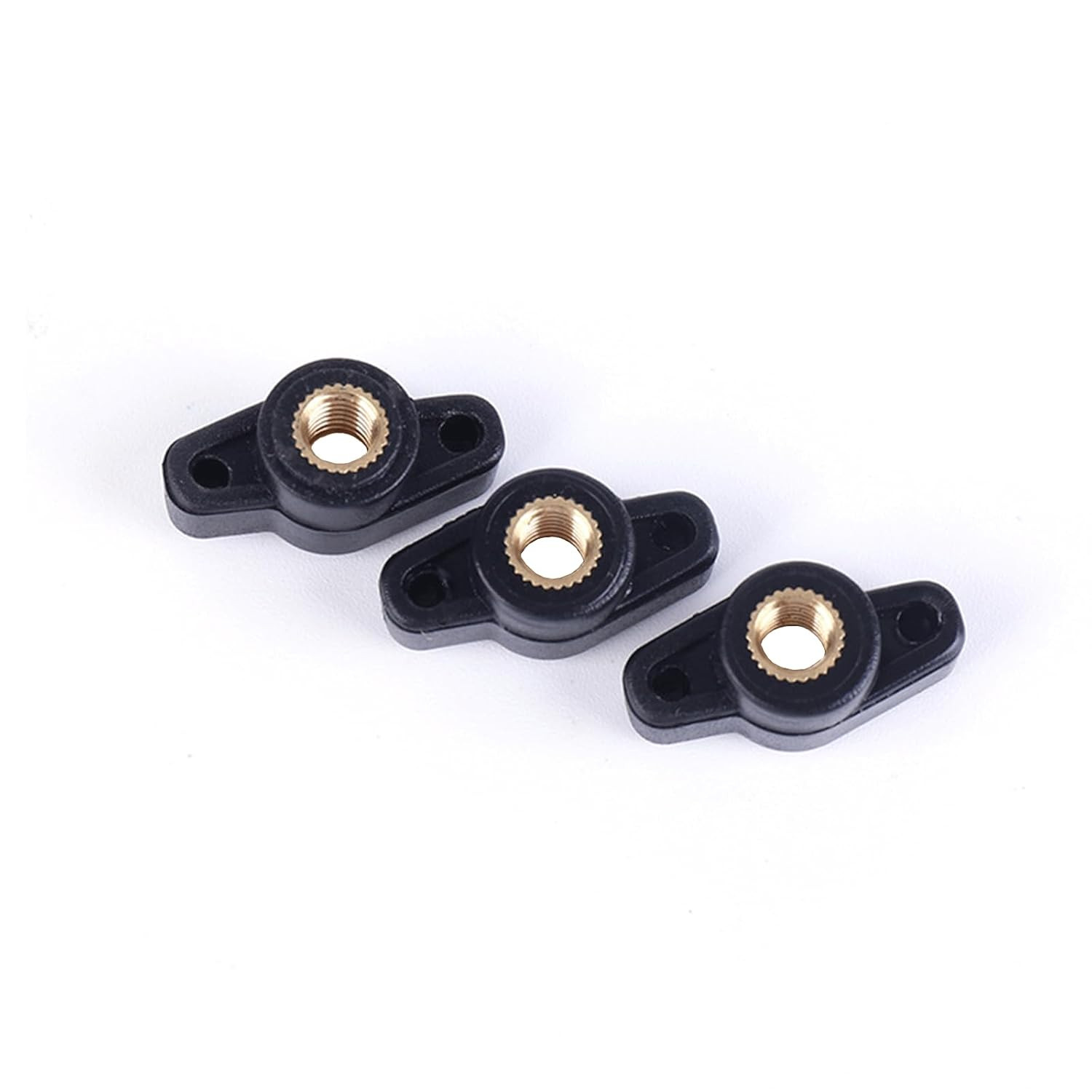 10PCS 1/4" Wing Knobs through Hole T Knobs Hand Screw Nut T-Plastic Handle Nut,T