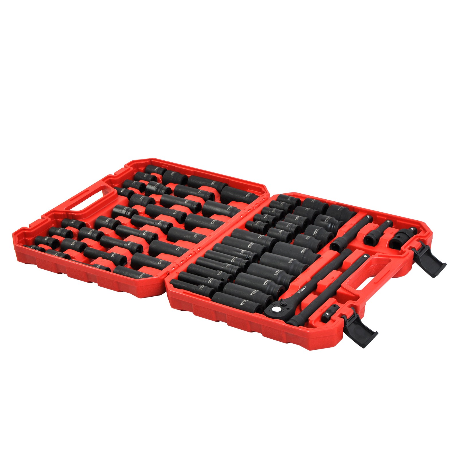 1/2in Drive Impact Socket Set SAE Metric 6 Point Shallow & Deep Socket Set 66PC