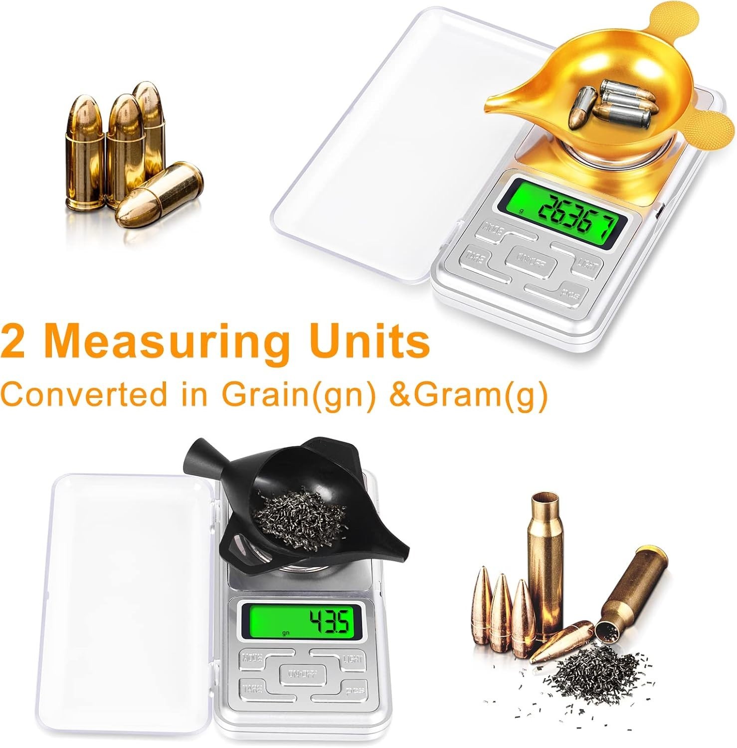 Digital Reloading Scale 1500 Grain / 0.1gn with LCD Display for Re...