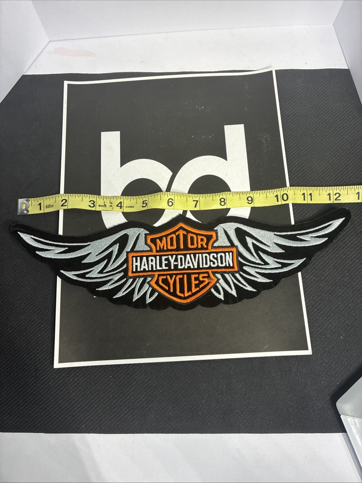 HARLEY DAVIDSON STRAIGHT WING B & S EXTRA LARGE VEST OR JACKET BACK PATCH NEW