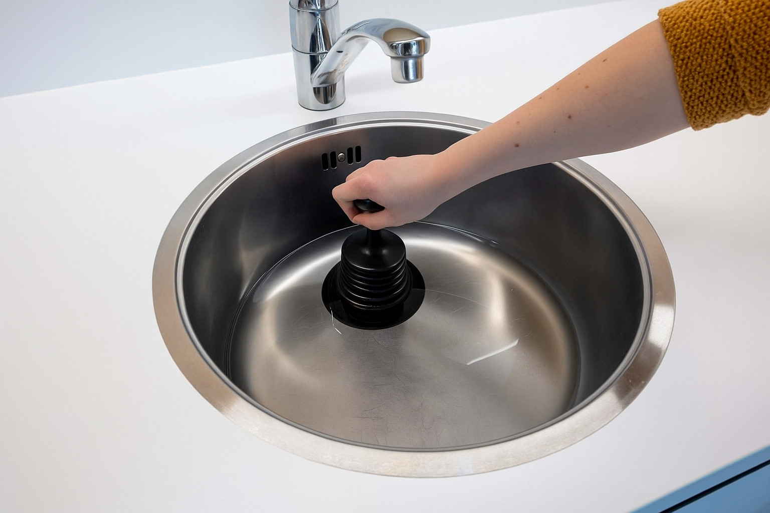 Mini Sink Plunger for unclogging Blocked Sink, Ergonomic Design Durable & Sturdy