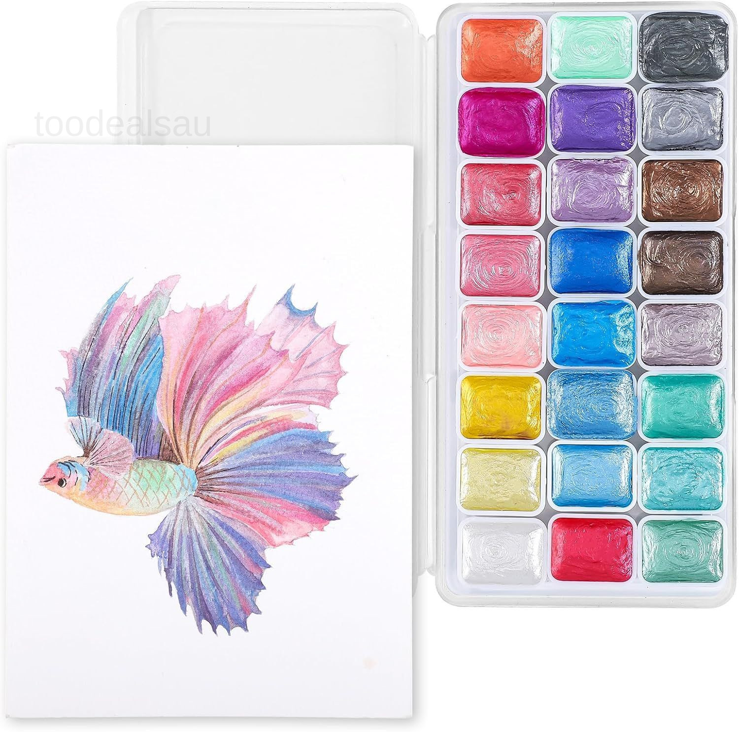 Mini Metallic Watercolor Paint Set, 1 Count (Pack of 1), Multicolor