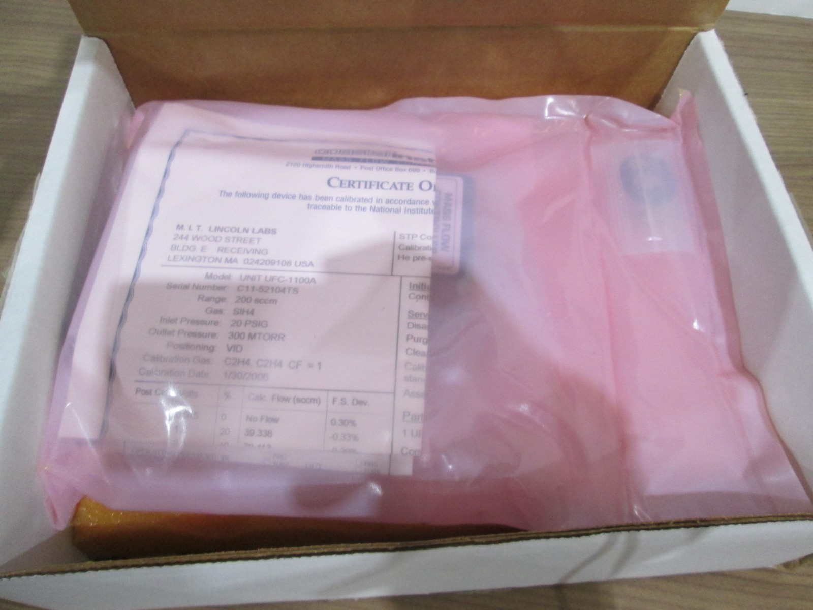 Unit, UFC-1100A, Mass Flow Controller, 200 SCCM, SIH4, New