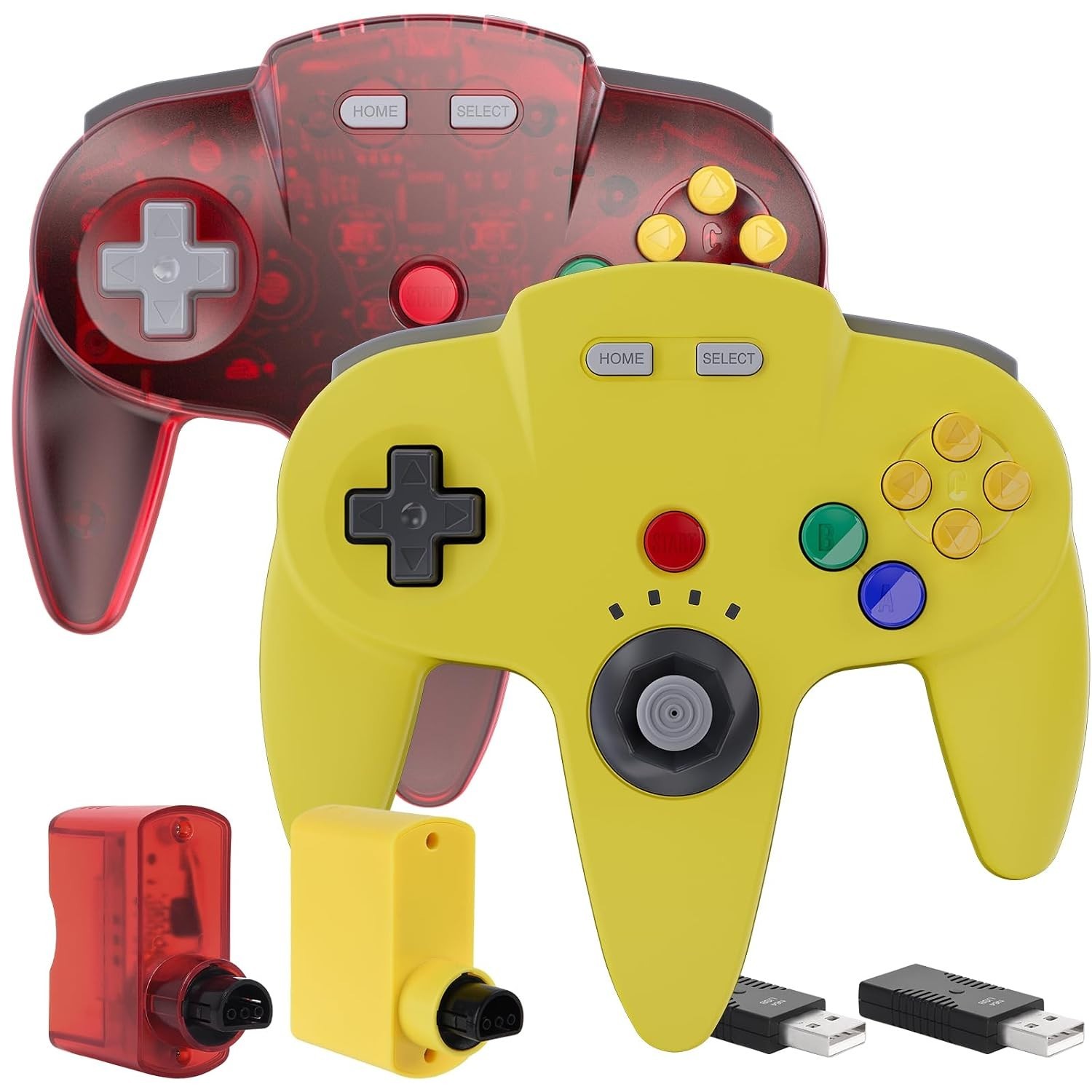Wireless N64  Rechargeable Controller for Nintendo 64 Switch PC Mac Window
