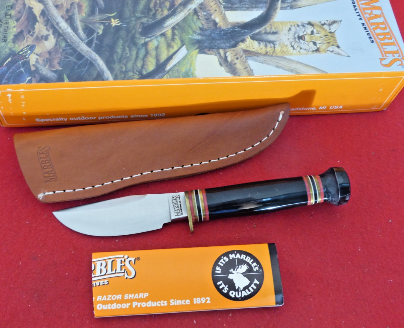 Marbles Gladstone USA mint in box Buffalo/Buffalo trailcraft knife