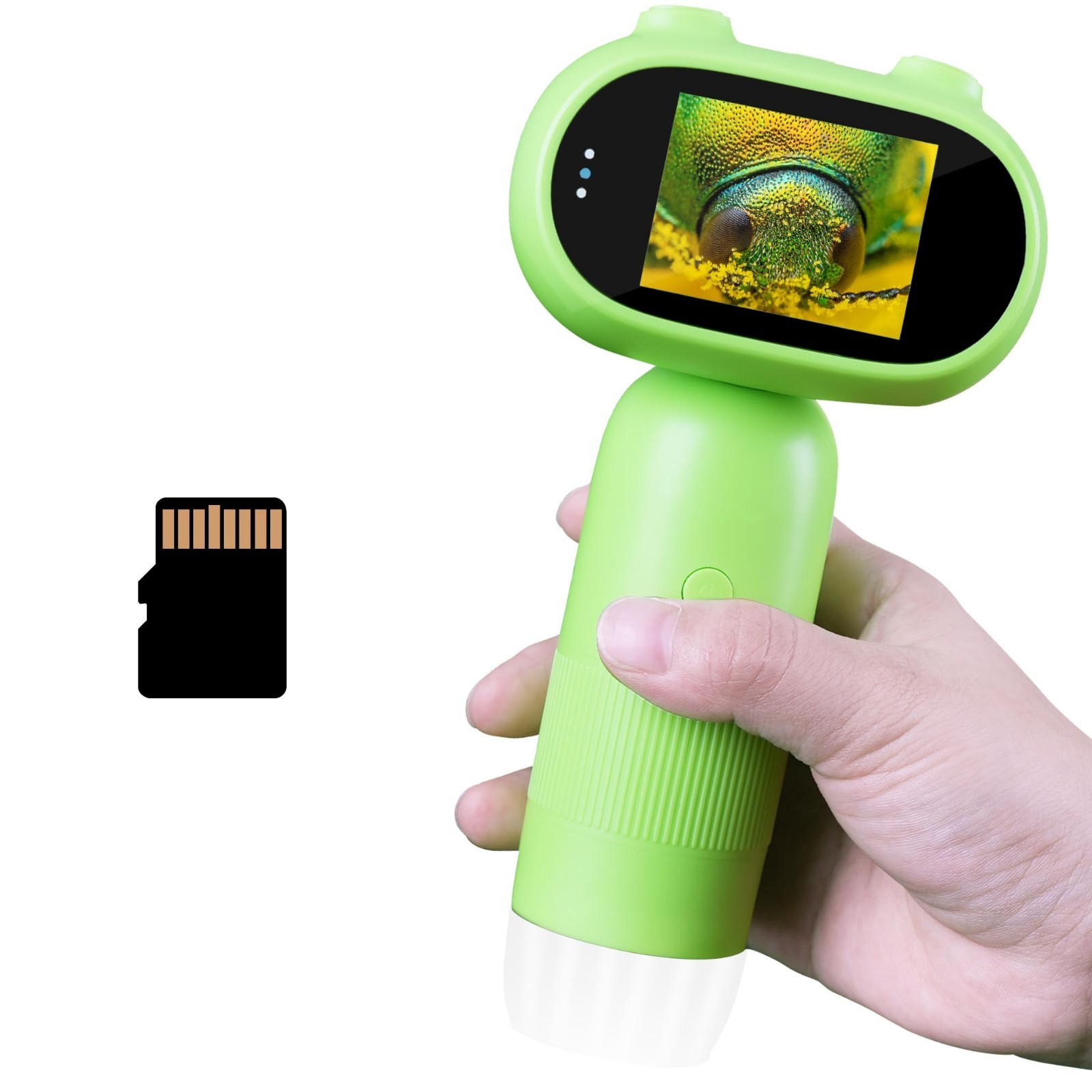 GreenPeek Microscope for Kids with 2" Screen 1000x Portable Pocket Digital Kids