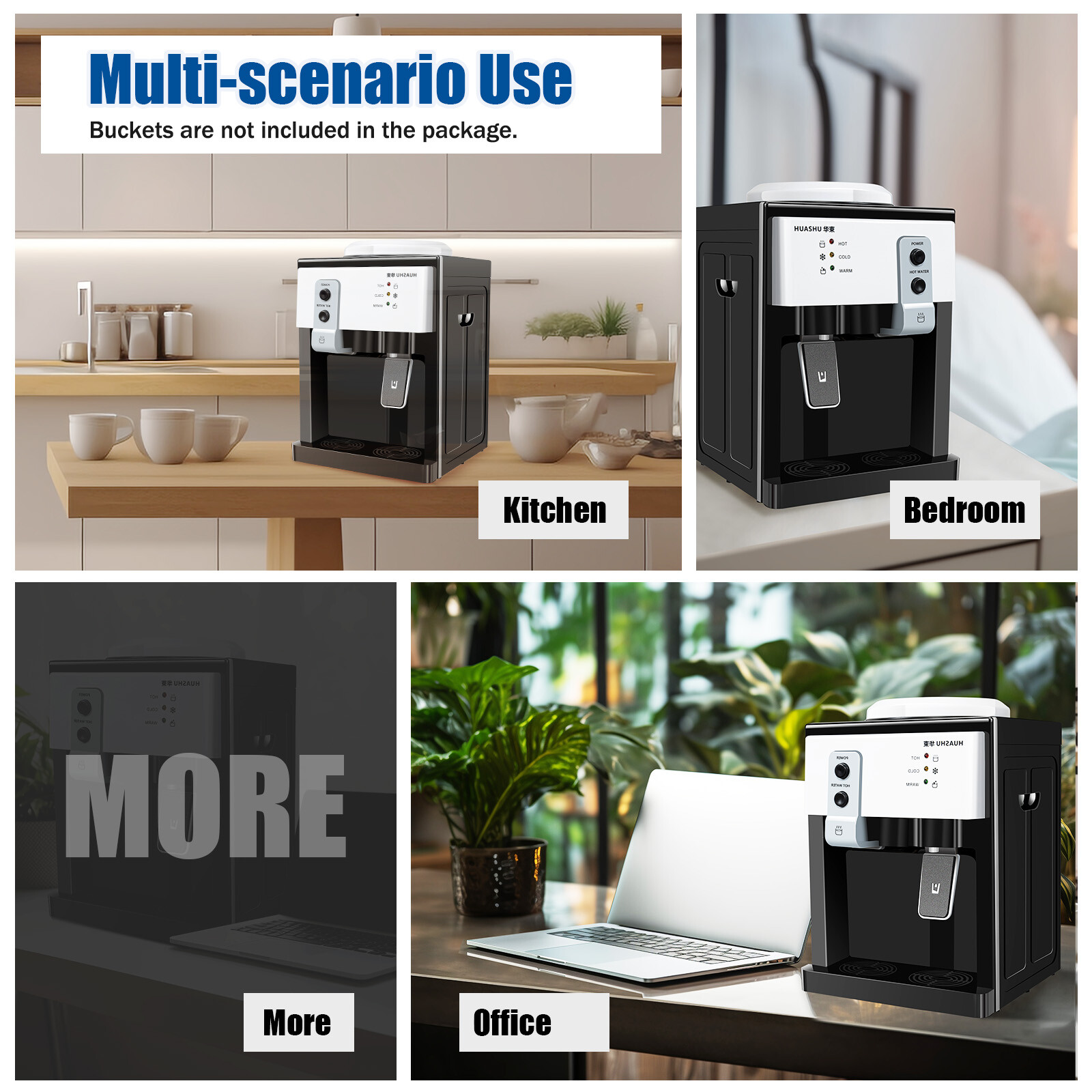 Compact Hot/Cold Water Dispenser for 1.1-4.9 Gallon Bottles, Energy Efficient