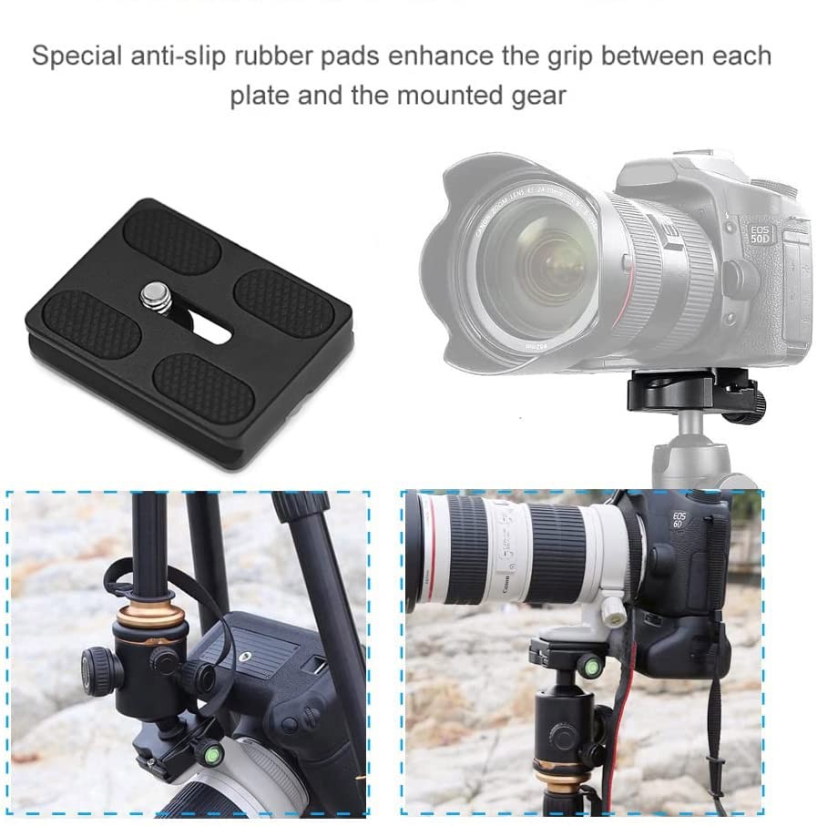 Camera Quick Release Plate PU50 2 PCS Tiny Universal for Arca Swiss Clamp
