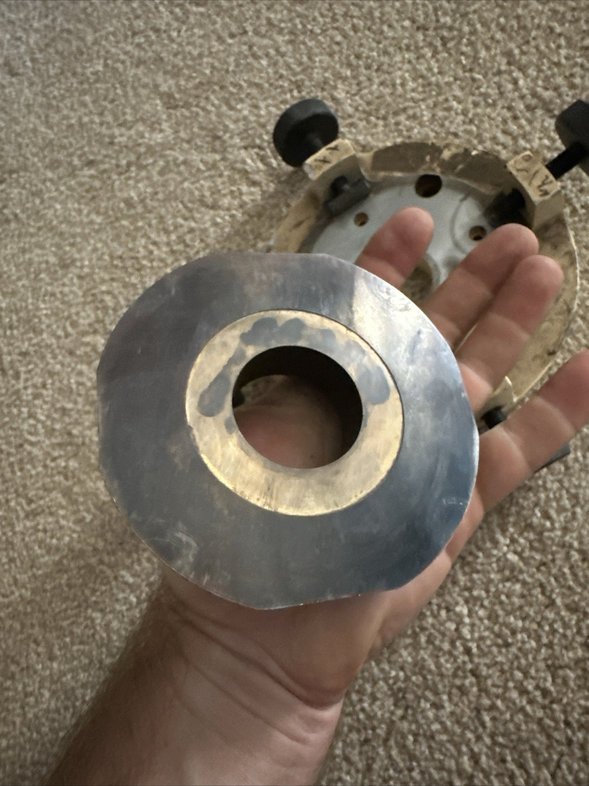 K&E Keuffel Esser Optical Alignment X Y Adjustable Base Plate W/ Mounting Ring