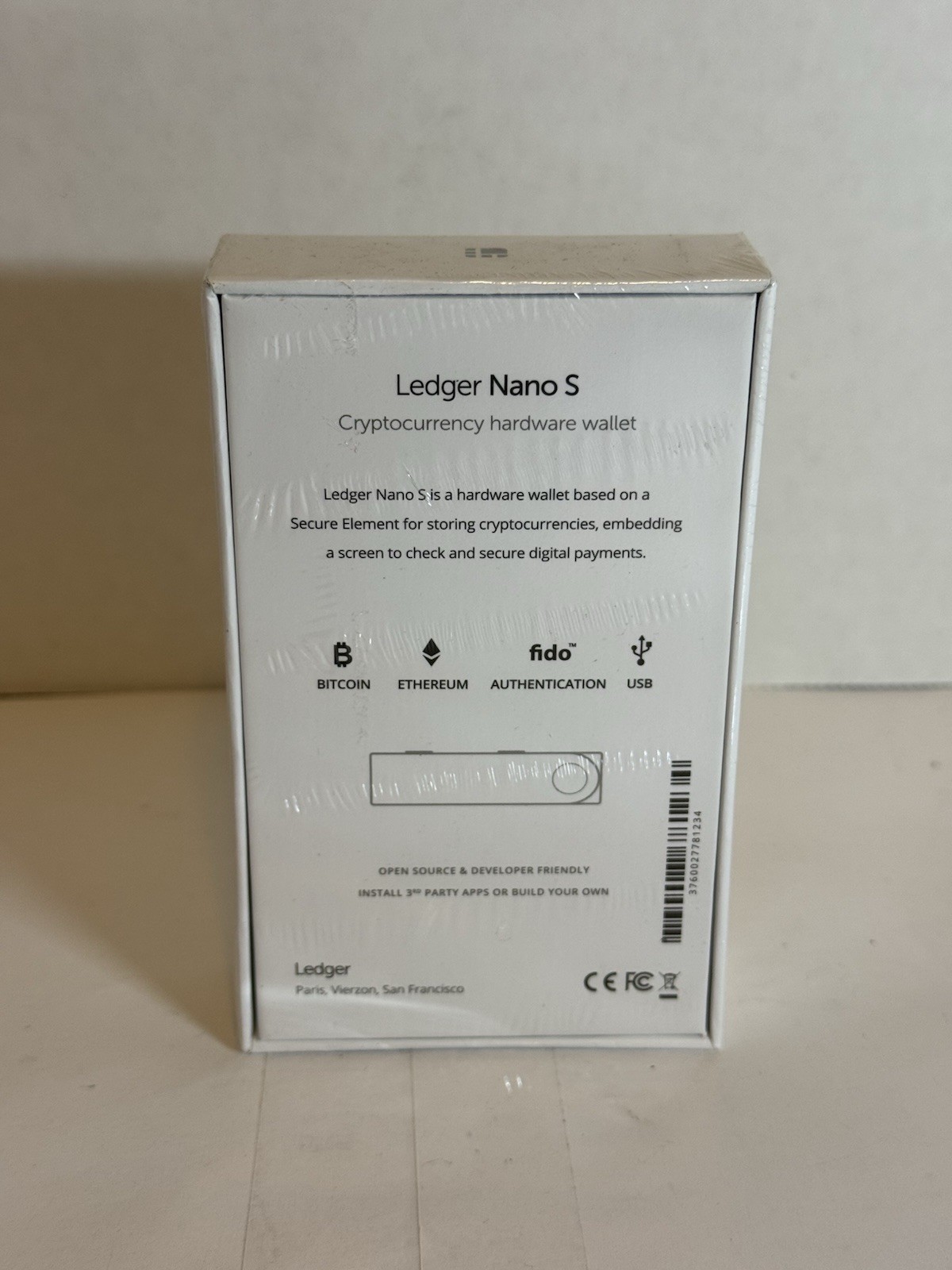 Ledger Nano S Cryptocurrency Hardware Wallet USB Secure Storage BitCoin Ethereum
