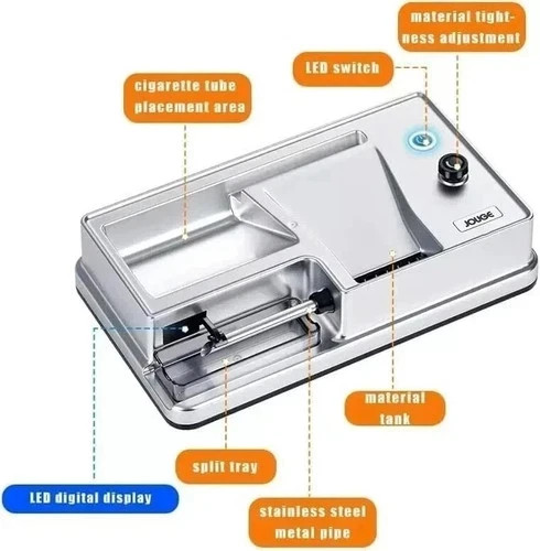 Electric Cigarette Rolling Machine, Portable Tobacco Injector Machine can Grind