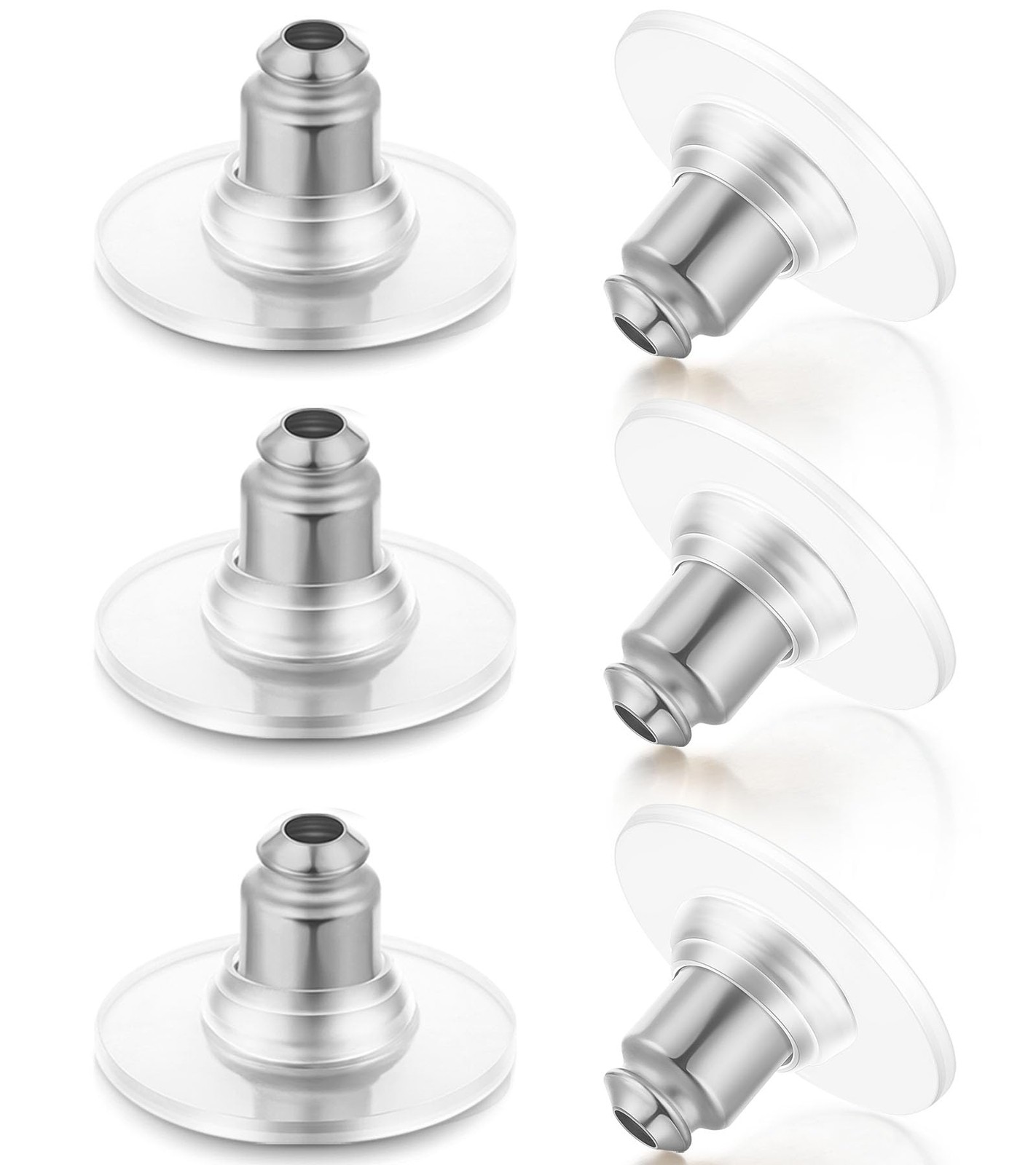 Earring Backs, Kerryjewl 100pcs Flat Backs for Copper Silver