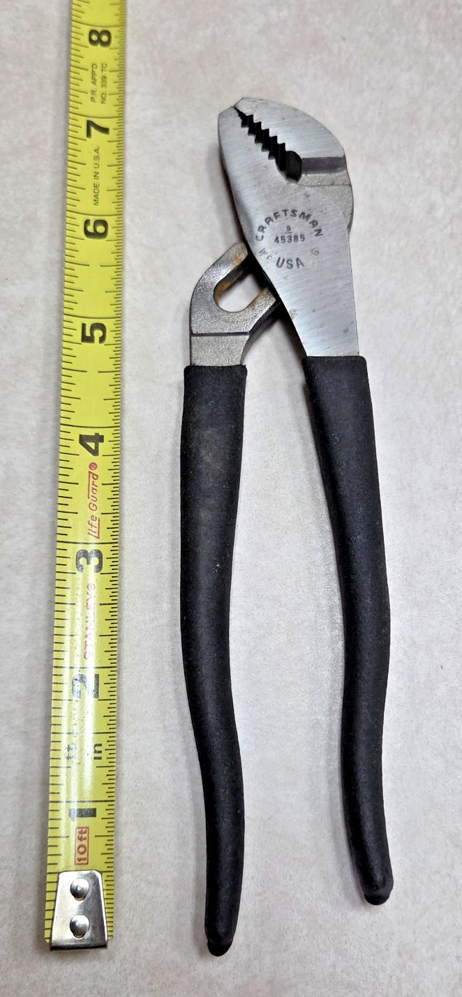 ⭐Craftsman 7" Slip Joint Tongue & Groove Pliers Black 45385 MADE IN USA  945385⭐