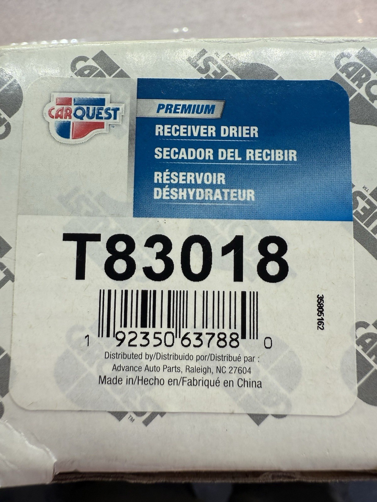 Receiver Drier Carquest T83018