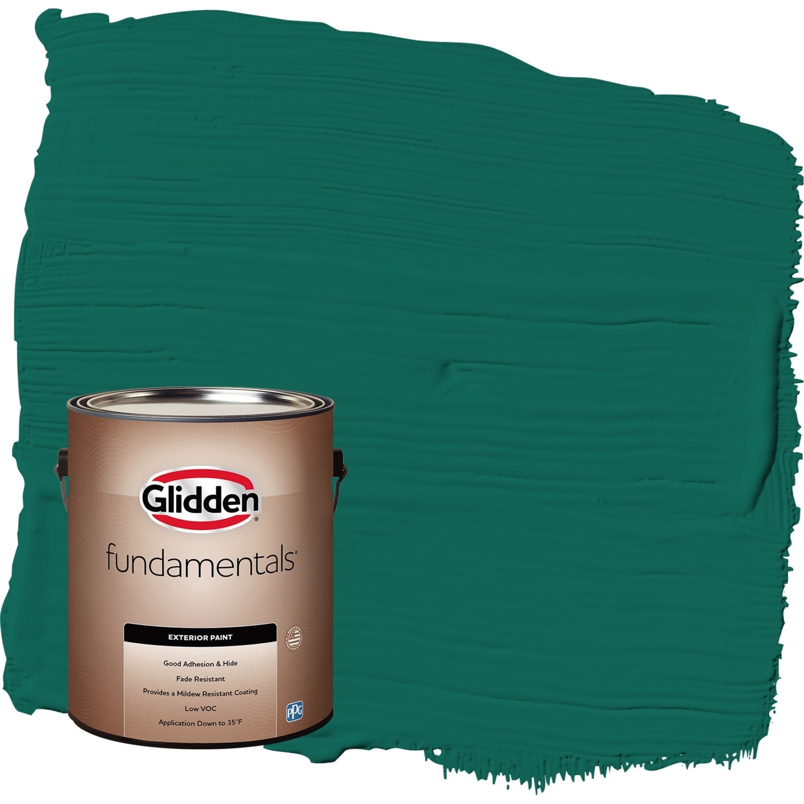 Fundamentals Deep Veridian / Green Flat Exterior Paint 1 Gallon