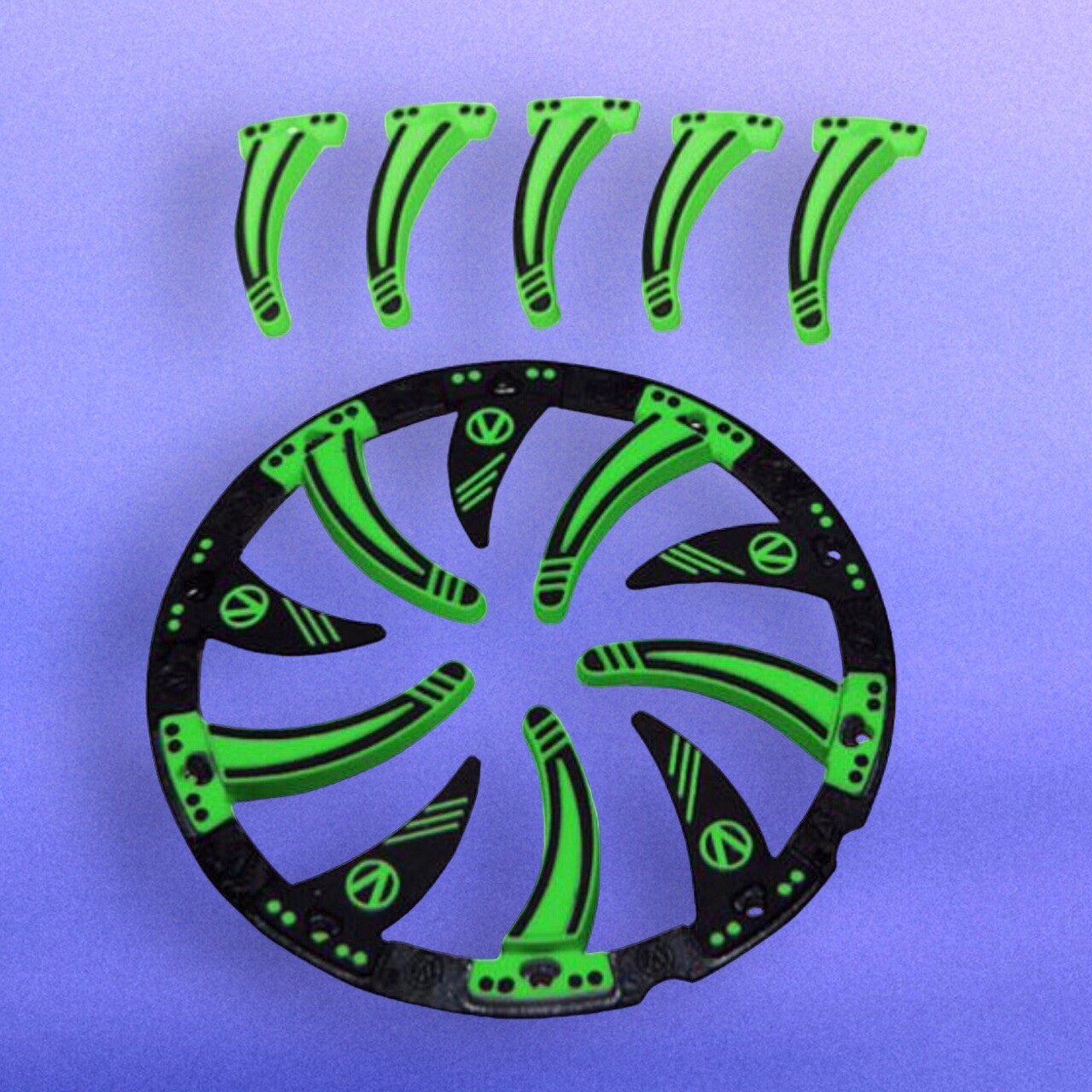 NEW Virtue Crown 2 Speed Quick Feed Crown2 Dye Rotor Paintball Loader Green