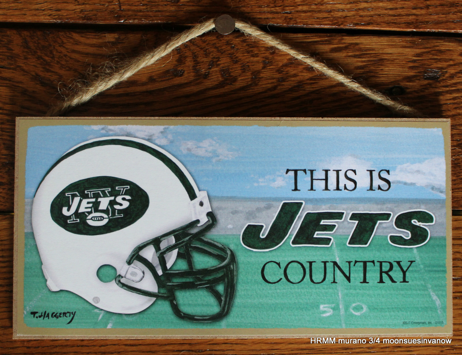 New New York Jets  Country Art Plaque Decor Sports Football Made In USA