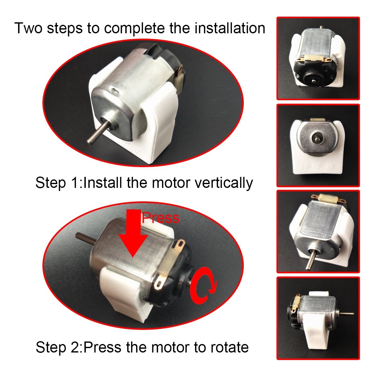 EUDAX 25Pcs 130 Mini Electric Motors 20mm DC Motor Mount Mounting Bracket...