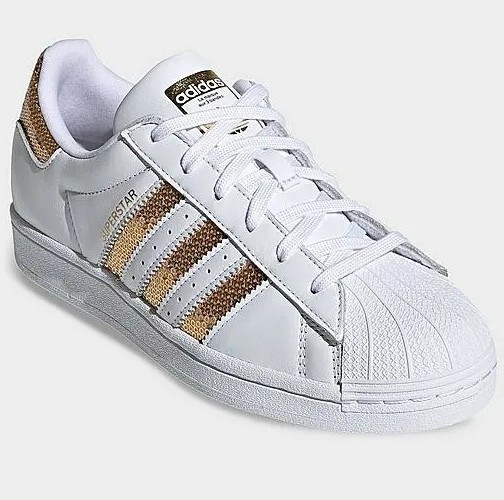 RARE ADIDAS SUPERSTAR GOLD WHITE  G55658  WOMENS LIFESTYLE SHOES