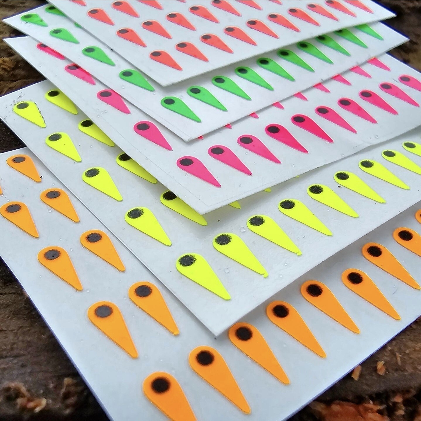 Neon Tear Drop Eyes - Fly Tying Materials