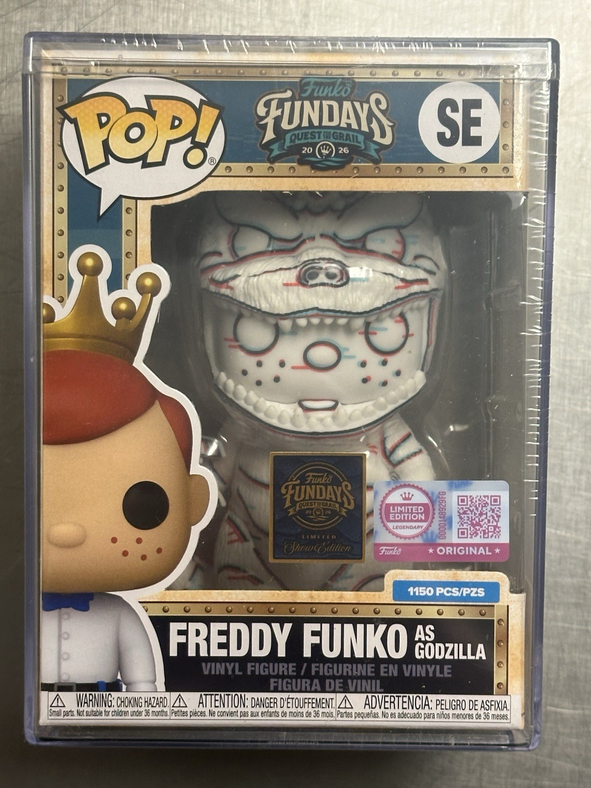2026 Funko Fundays SDCC Freddy Funko Godzilla LE 1150 white