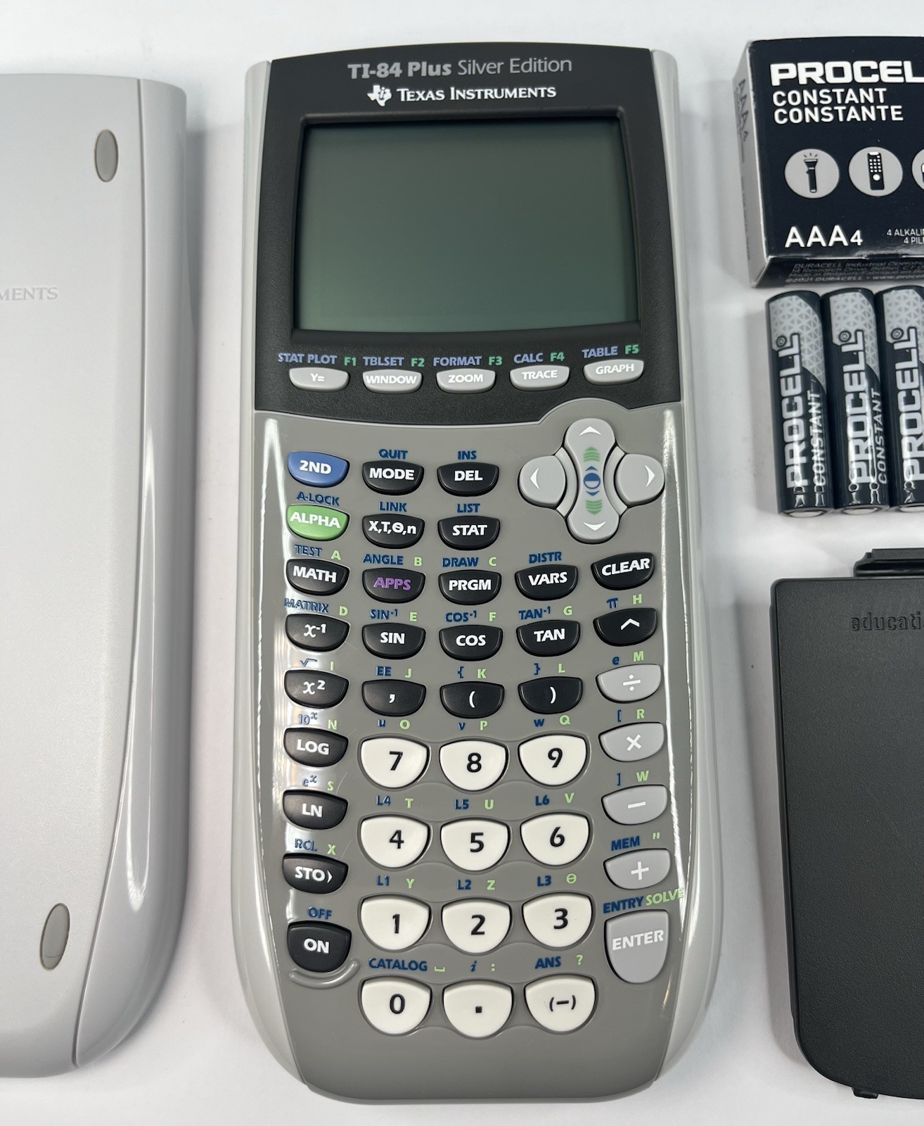Texas Instruments TI-84 Plus Silver Edition Graphing Calculator & Cover TESTED
