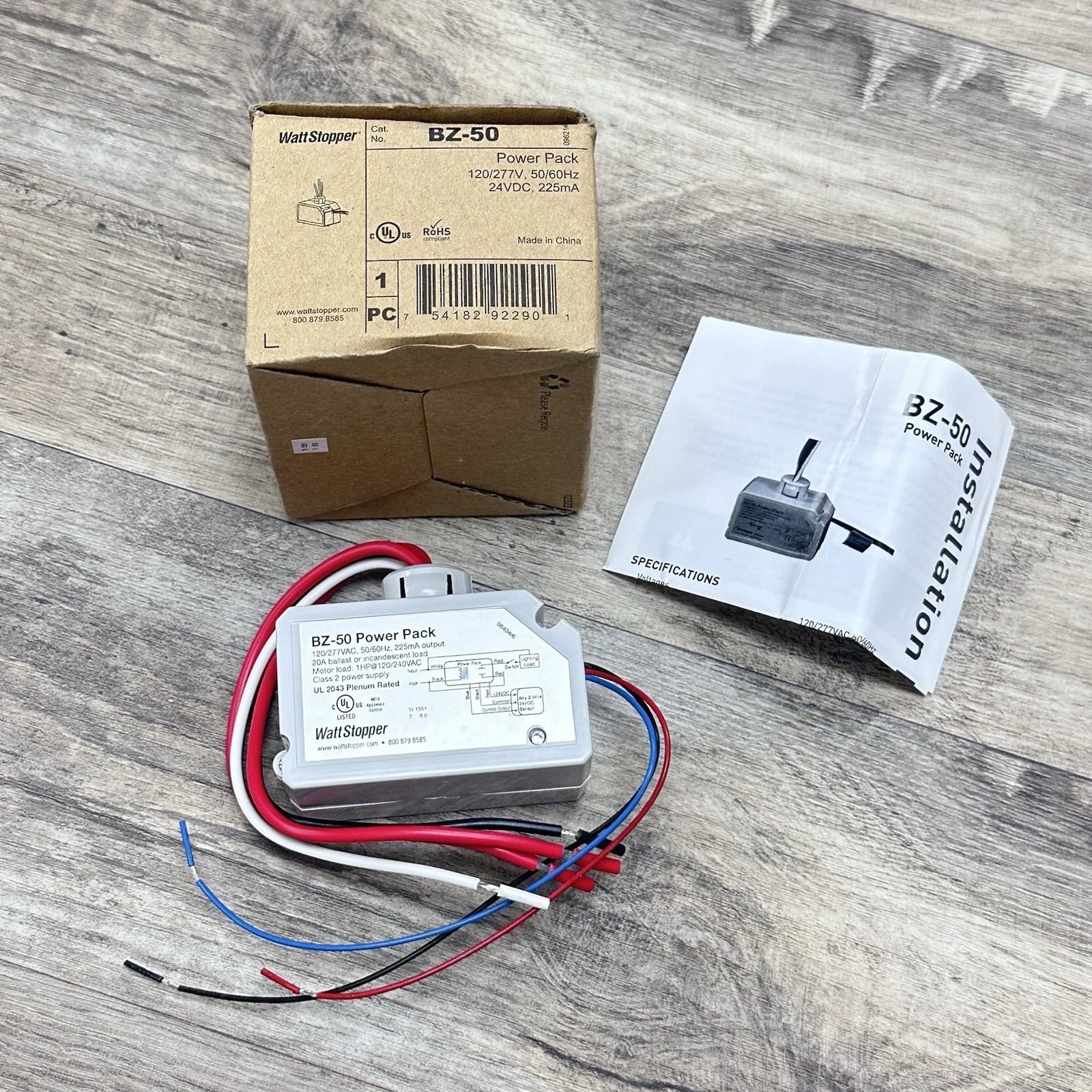 Wattstopper Legrand BZ-50 Power Pack 120 277V 50/60Hz 24VDC 225mA