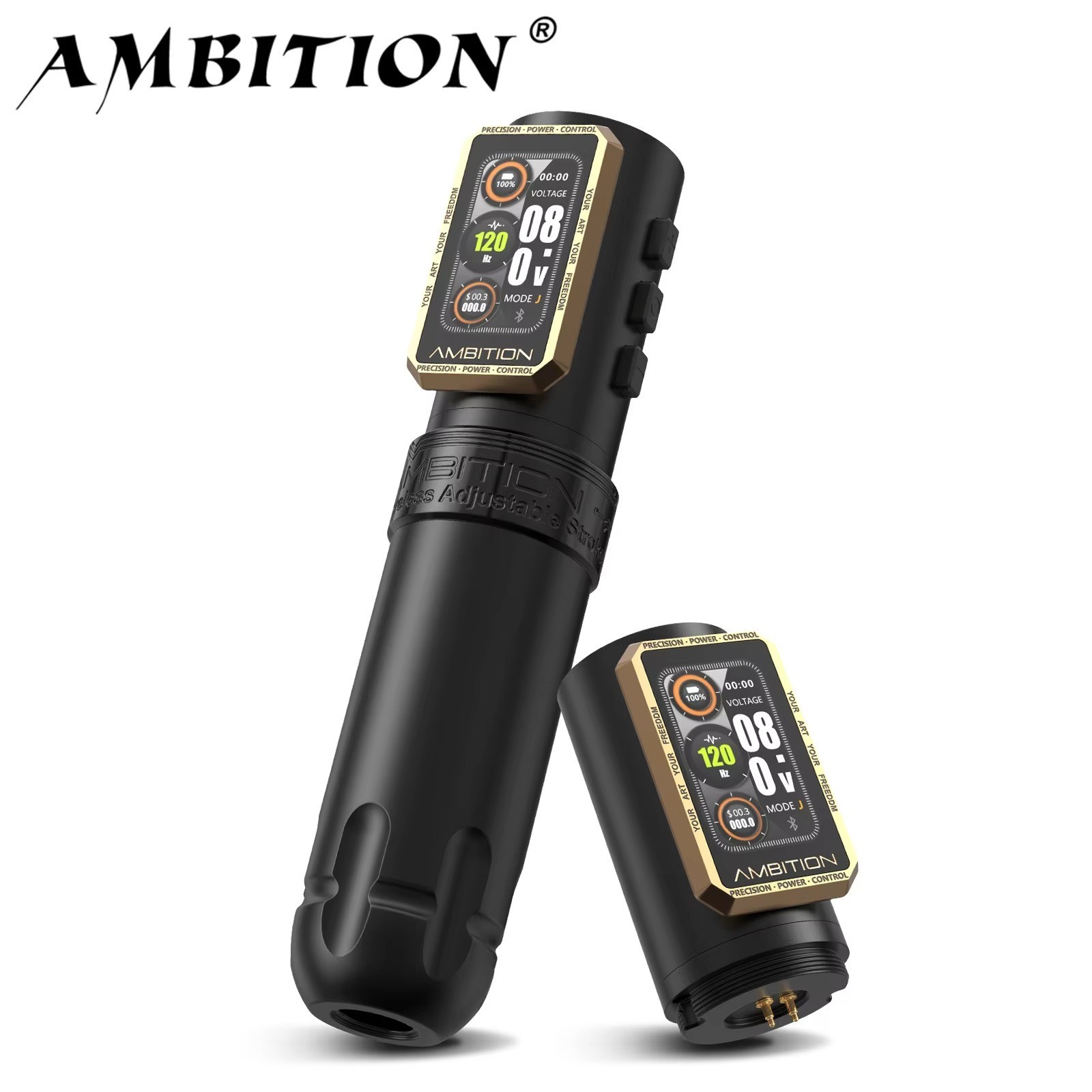 Ambition Epoch Coreless Motor Wireless Tattoo Machine Stroke 1.0-5.0mm Stroke