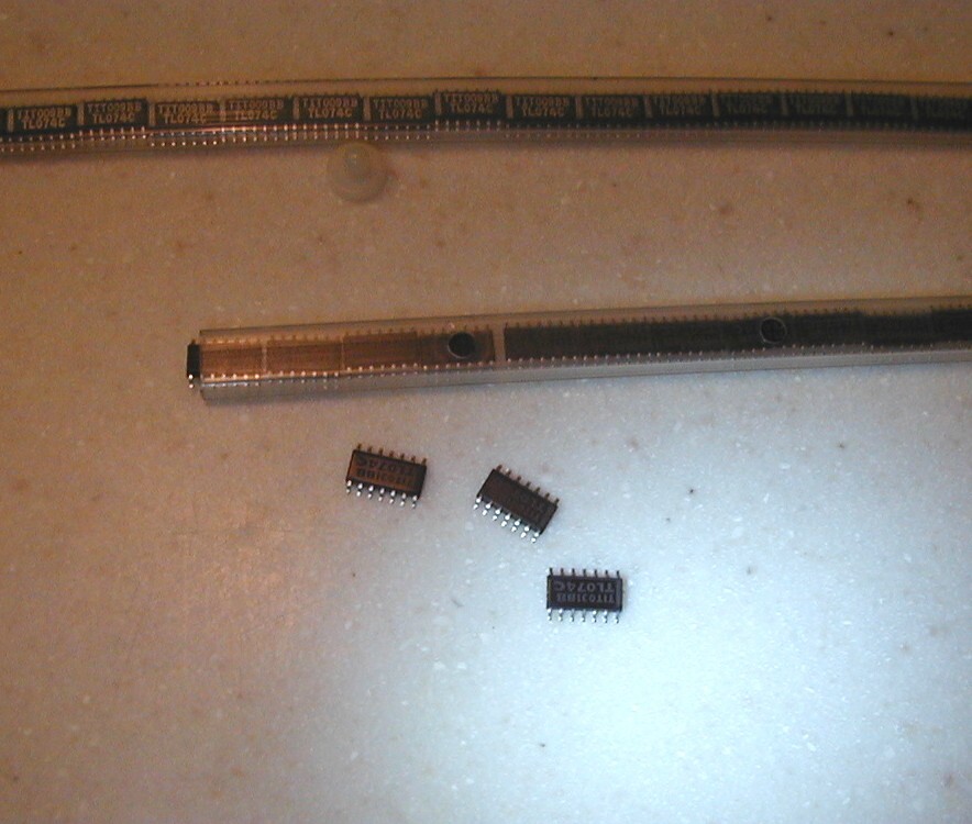 IC 20 pcs. of TL074C  Quad JFet op amp in surface mt. NOS Been in USA, no fakes