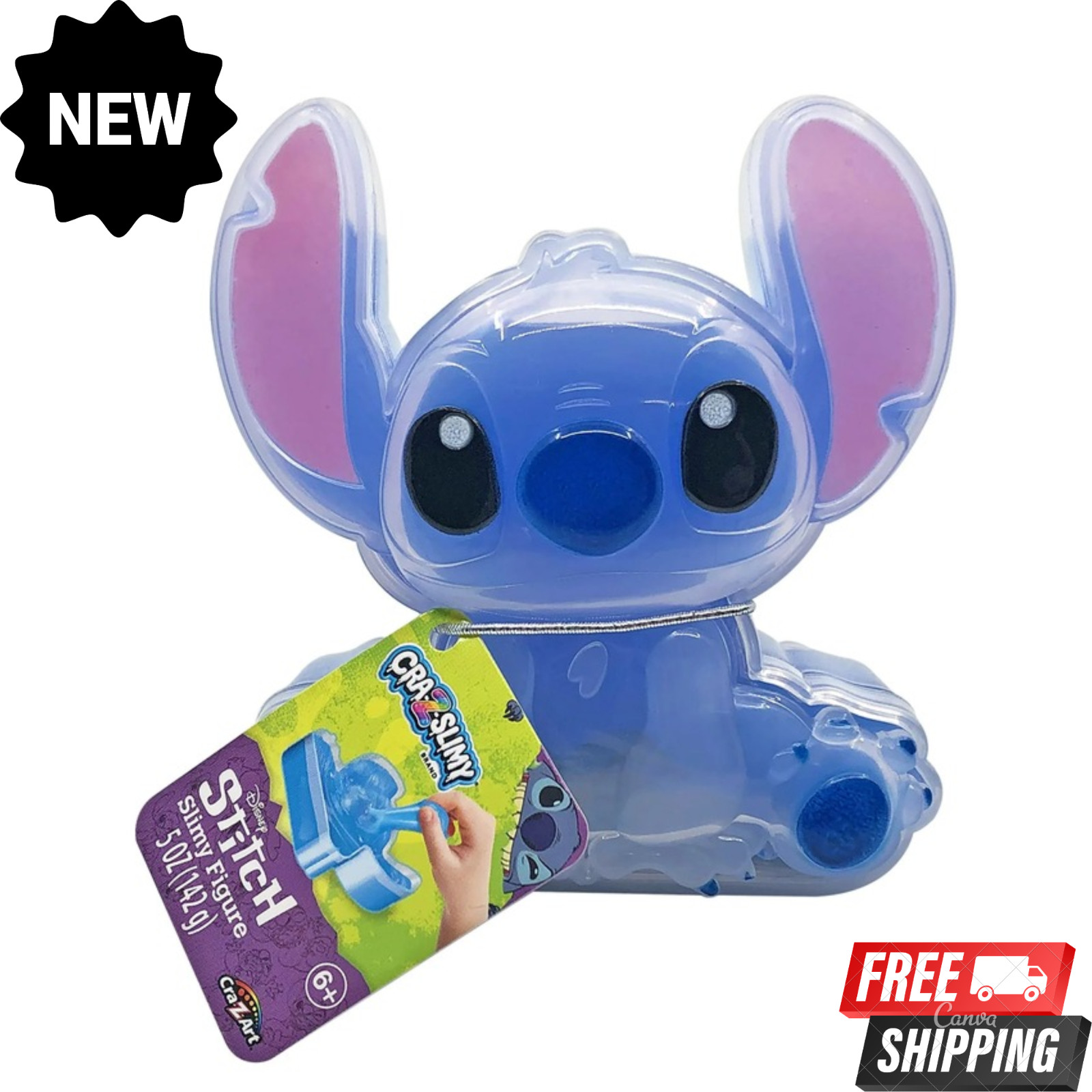 CRA-Z-Slimy Stitch Slime Toy - Blue Glossy Stretchy Soft Smooth with Stitch Conf