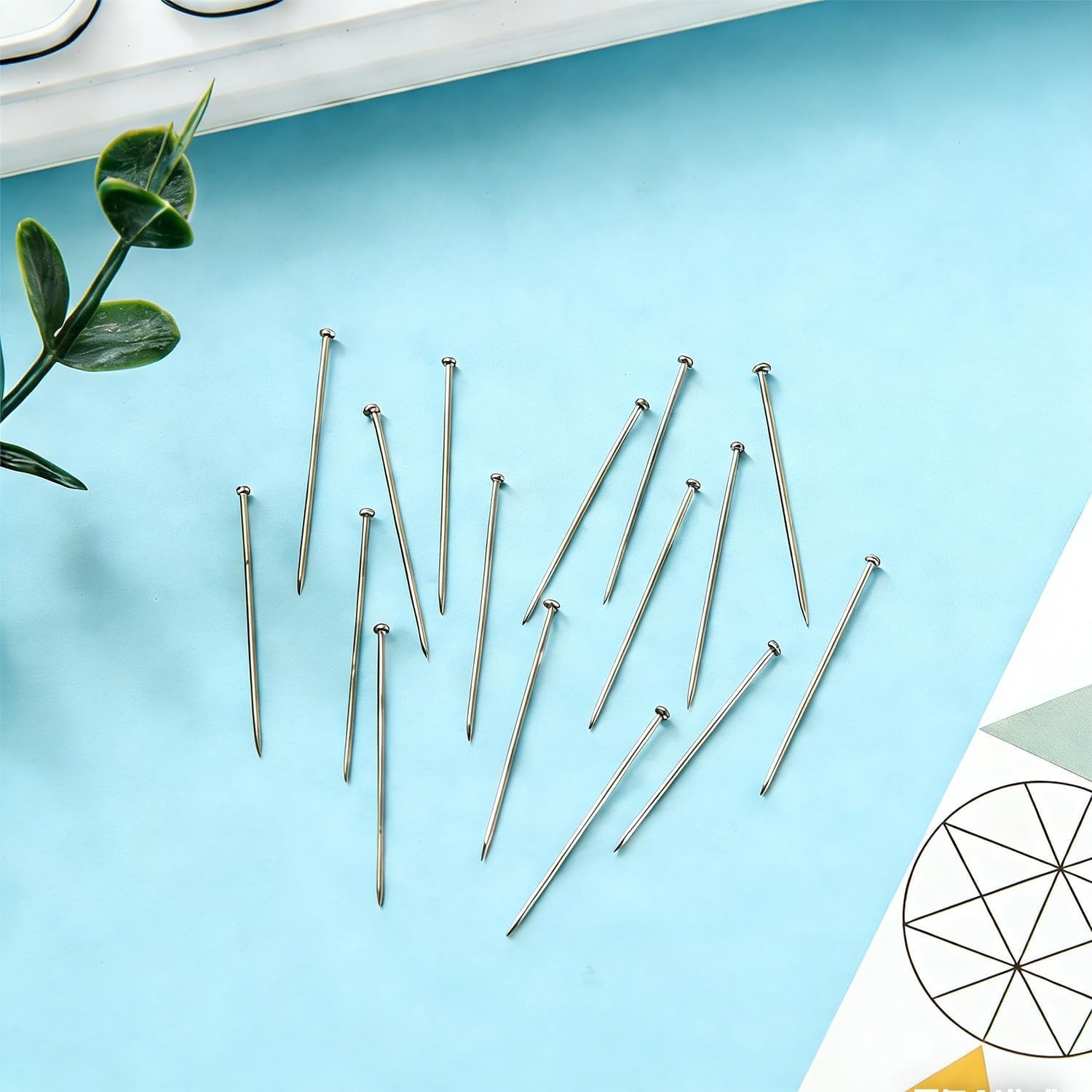 500 Pcs Stainless Steel Straight Pins - Ideal for Dressmaking & Jewelry Making