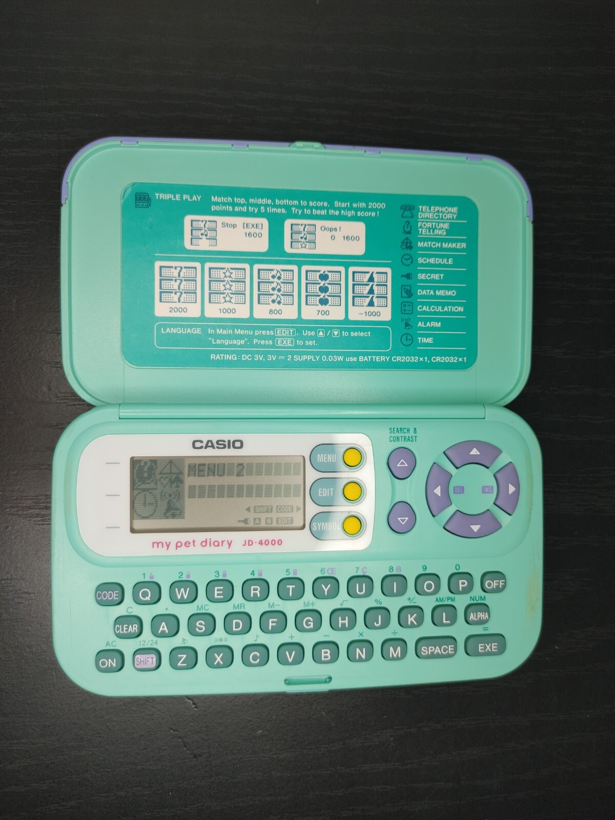Casio Pet Action JD-4000 My Pet  Diary