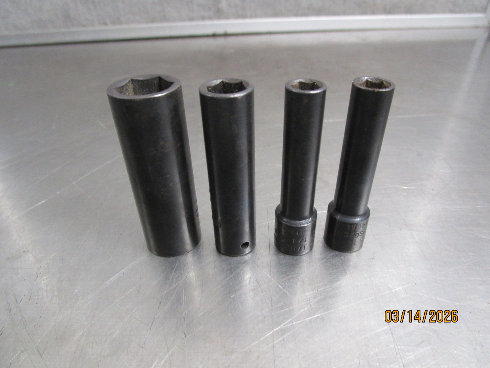 4pc Brown Tools 1/4 Dr Deep Sockets w Magnetic Tips