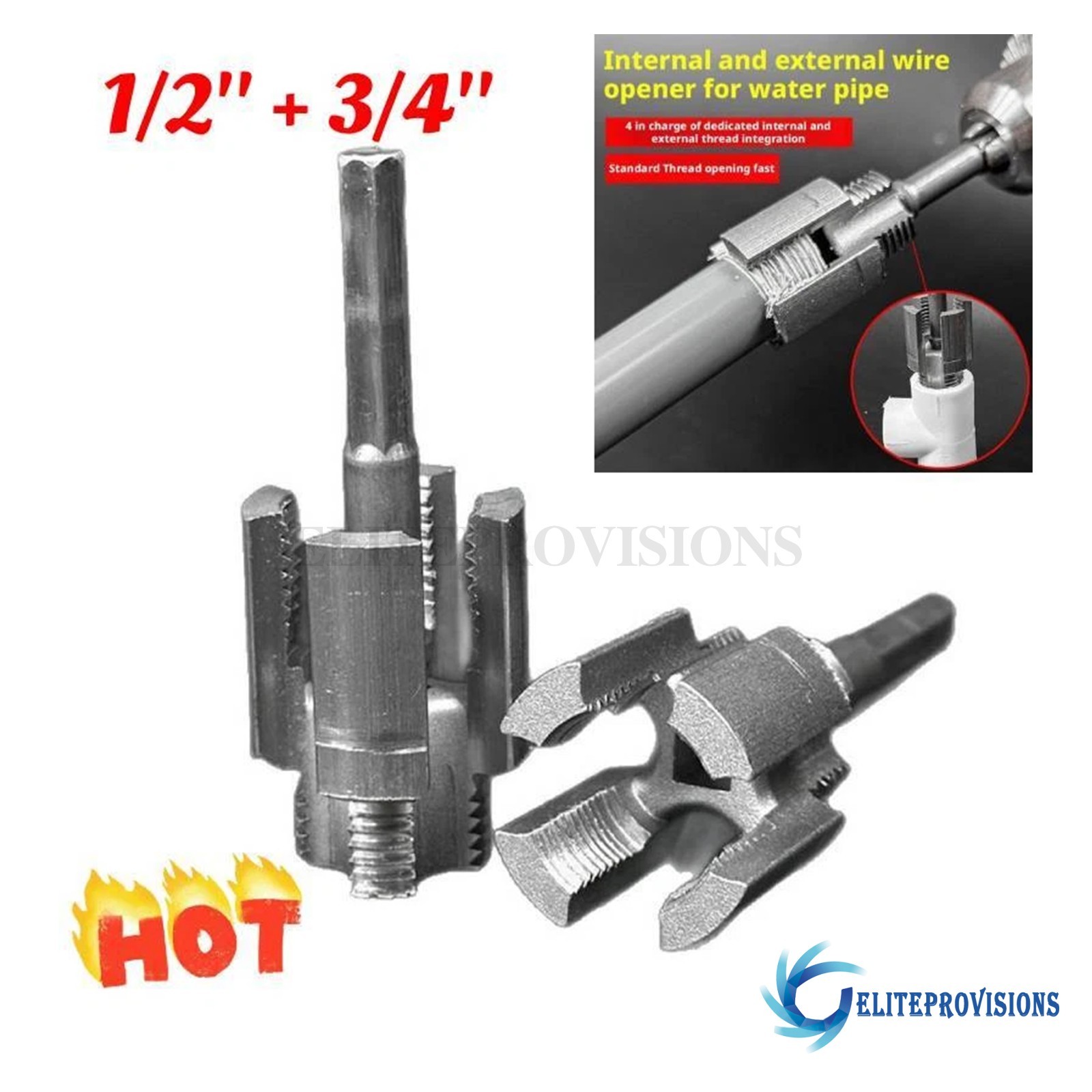 NEW Pipe Threader Kit PVC Integrated Internal & External Pipe Threading-Tool US