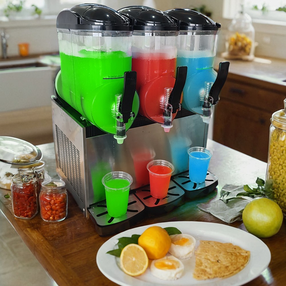 15L x 3 Tank Commercial Slushy Machine Margarita Smoothie Frozen Drink Maker