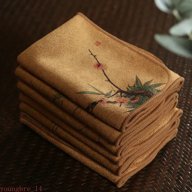 Painted Tea Towel Absorbent Rag Table Cleaning Tea Cloth Cotton Household Towels