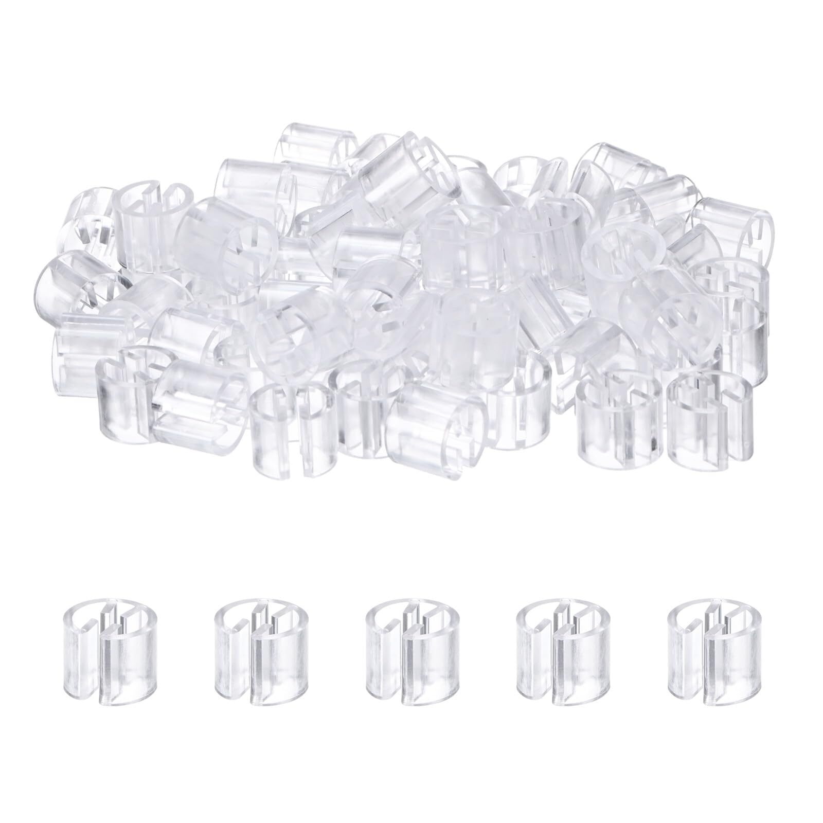 100-Pack Clothes Hanger Markers Blank Plastic Garment Color Coded Size Clips ...