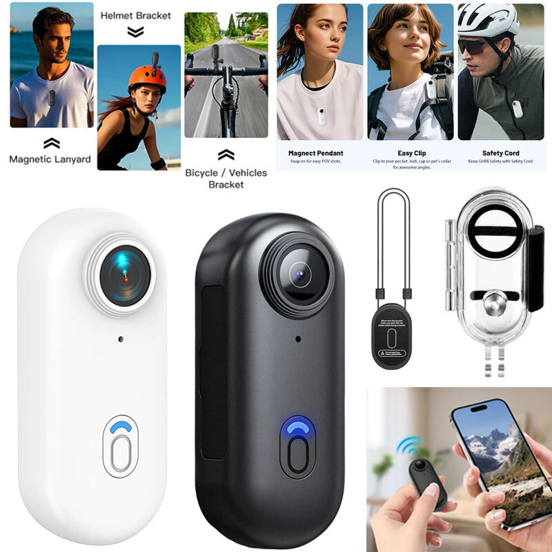 4K MINI HD WIFI Action Camera Thumb Sport POV Portable Video Recorder Waterproof