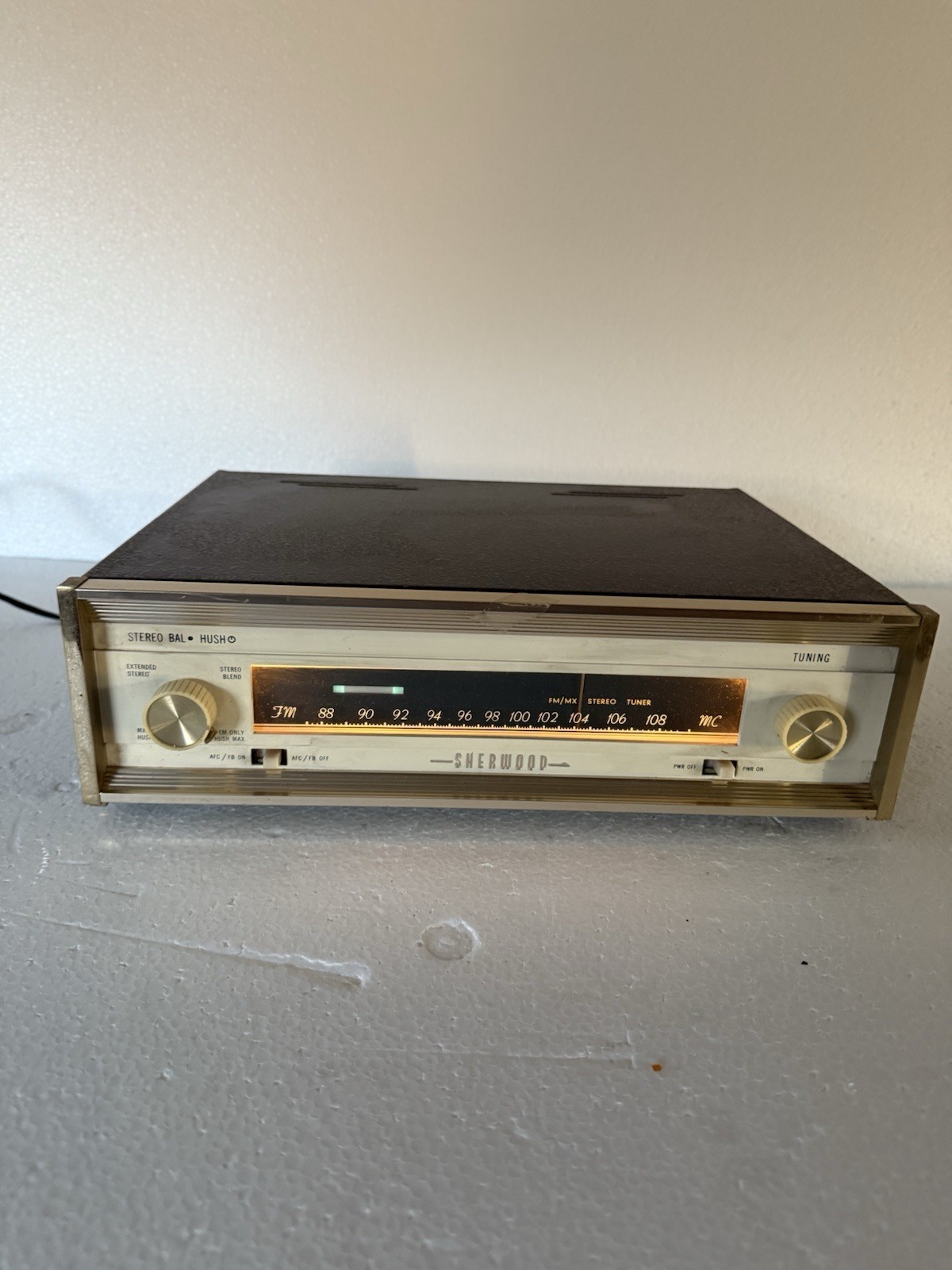 Vintage Sherwood S-3000 III FM Tube Tuner Untested Turns On