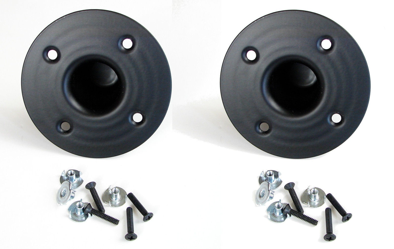 (2 PACK) PENN ELCOM M1551 Recessed Steel Speaker Stand Cup for 1-3/8" Pole