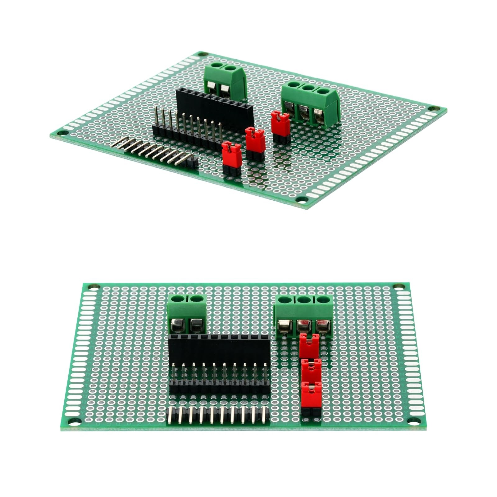 54 Pcs Double Sided PCB Perf Board Kit in 5 Sizes Perfboard Compatible with for