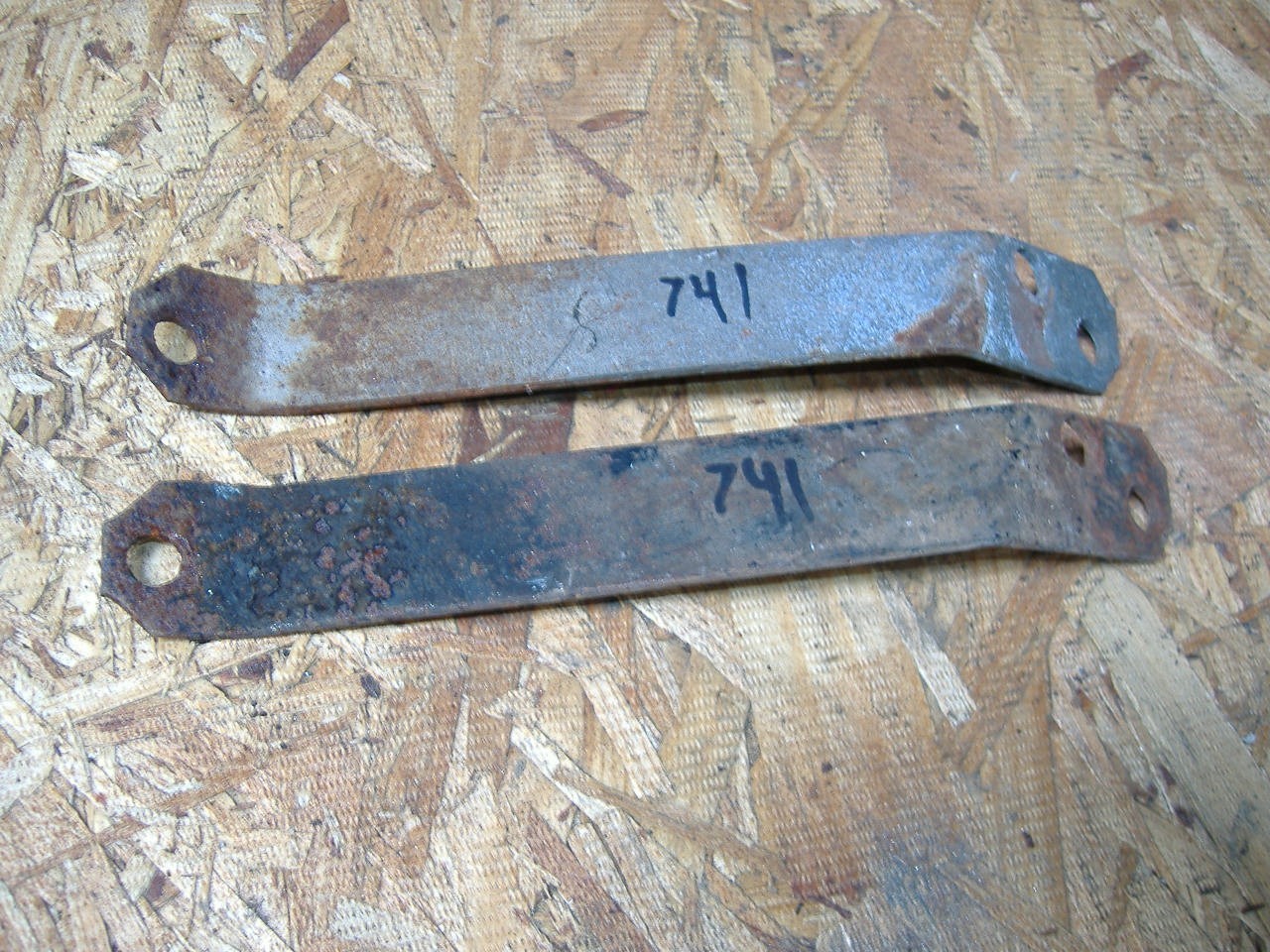 VW Bus exhaust hangers 75 - 78 yr heater box steel plates  #741