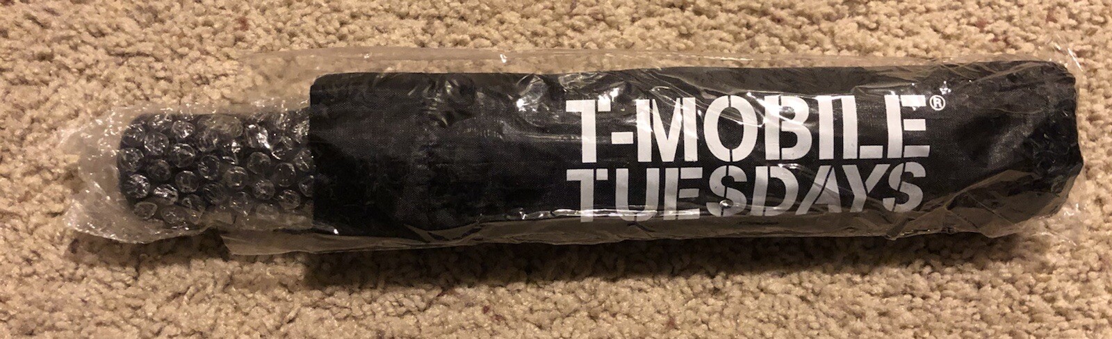 T-Mobile Tuesday black umbrella