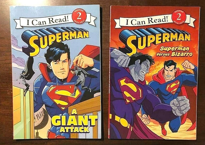 Lot of 2 "I Can Read" Level 2 books - Superman - Homeschool Readers