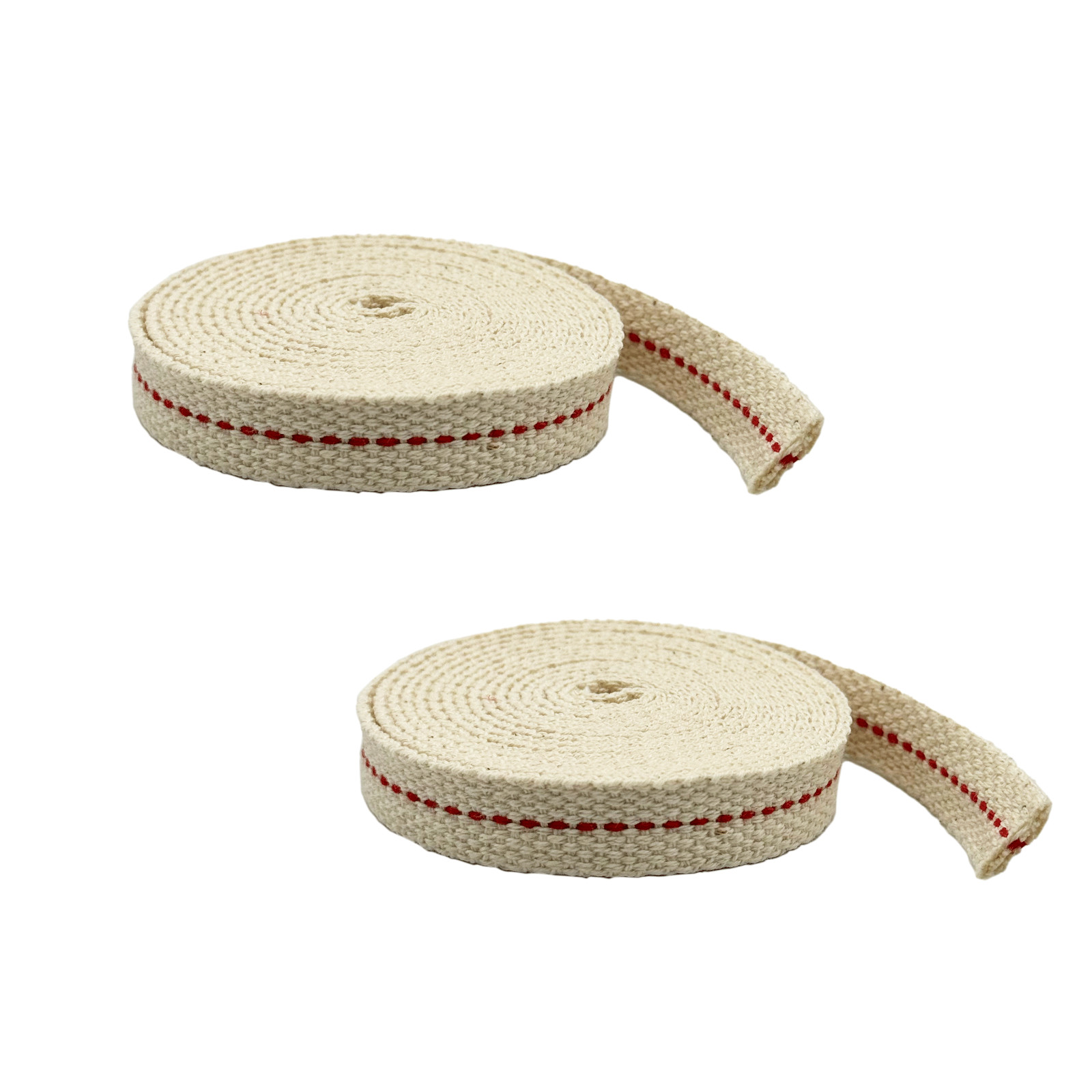 LOM - 1/2" Inch 6' Foot, 100% Cotton Flat Wick - 2 Pack, for Oil Lanterns