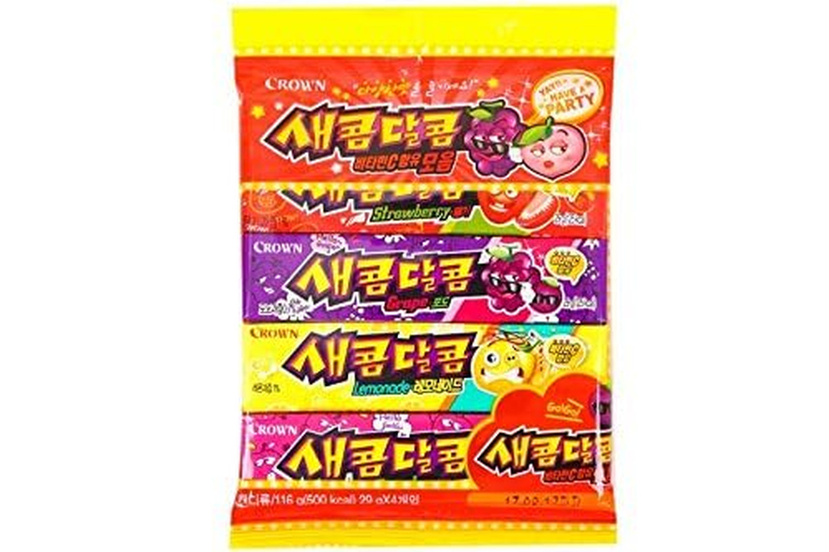 Korean Sweet and Sour Assorted Flavored Chewy Candy 116G (1 Pack)