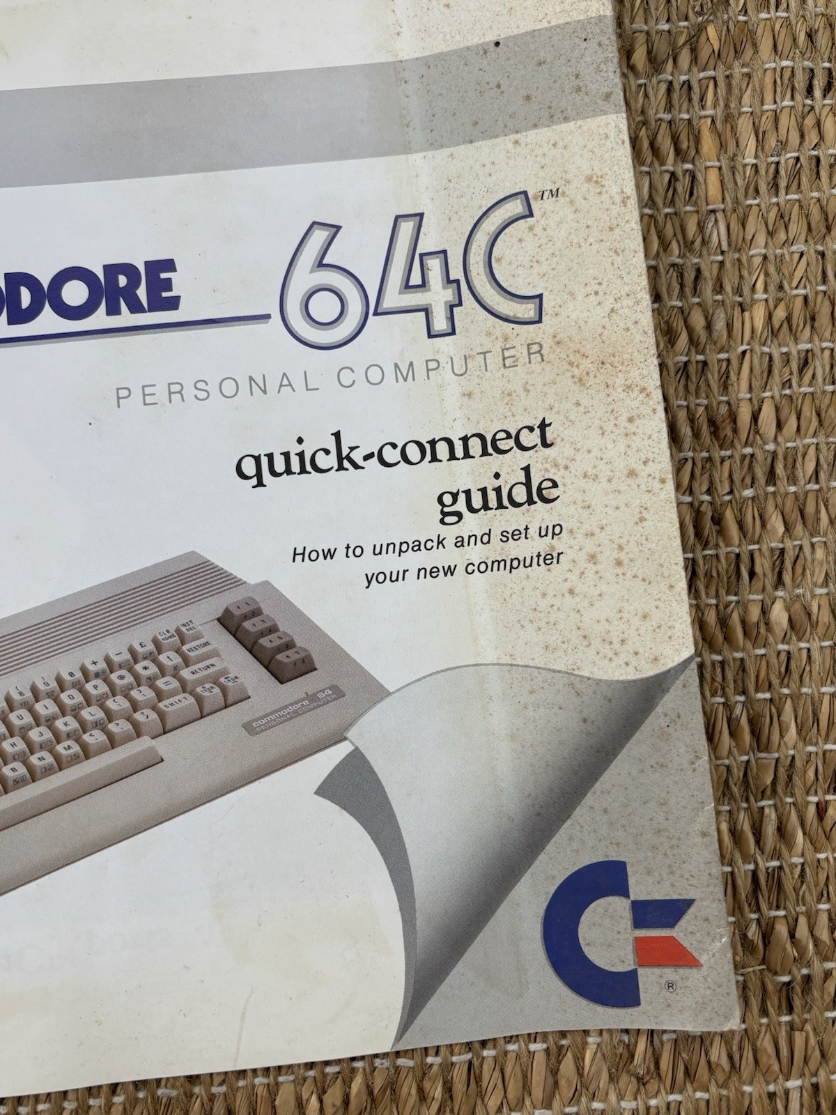 Vintage Commodore 64C Quick Connect Guide - Ephemera