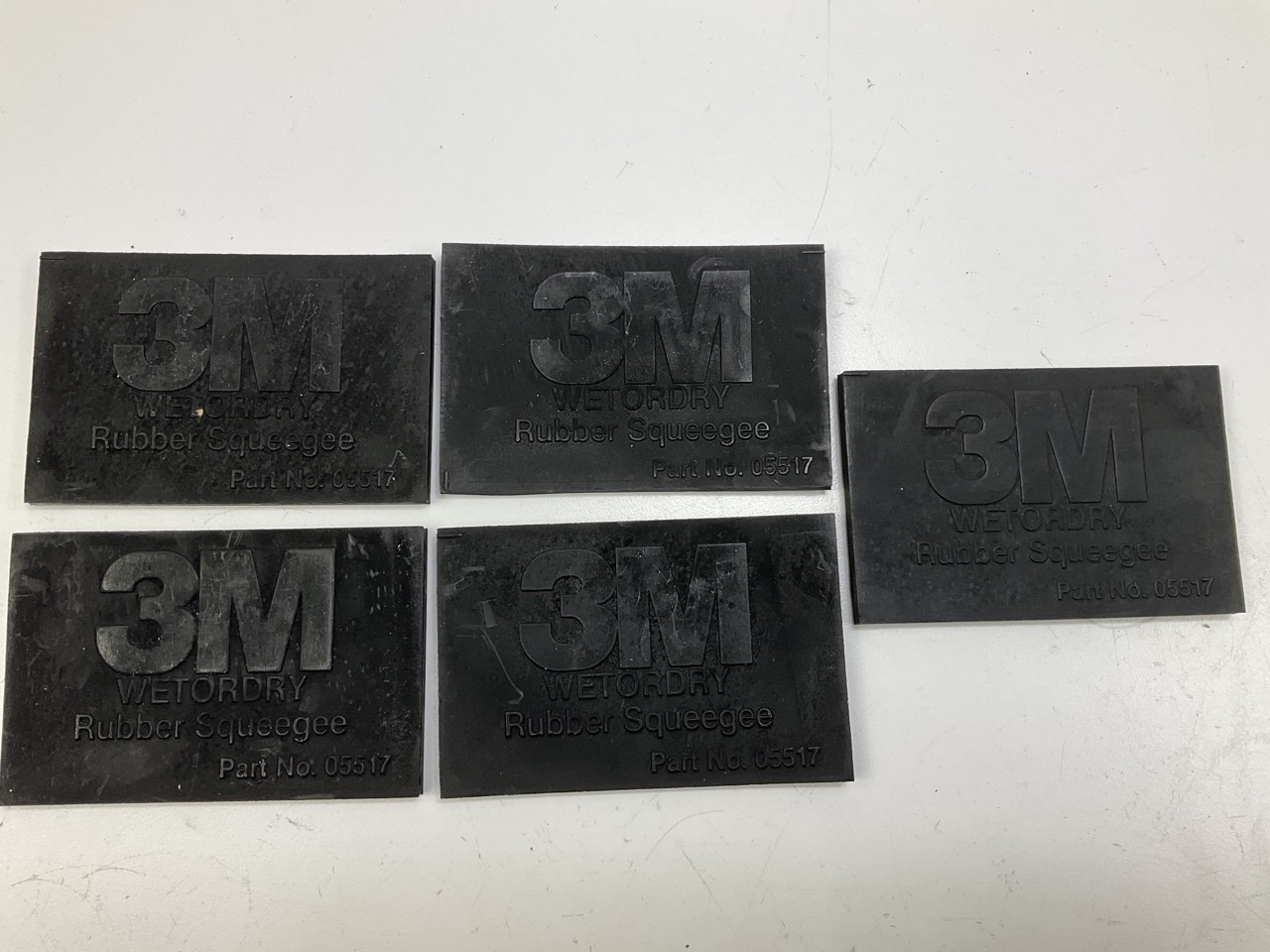 (5) 3M 05517 Wetordry Rubber Squeegee Tool 2-3/4 Inches X 4-1/4 Inches